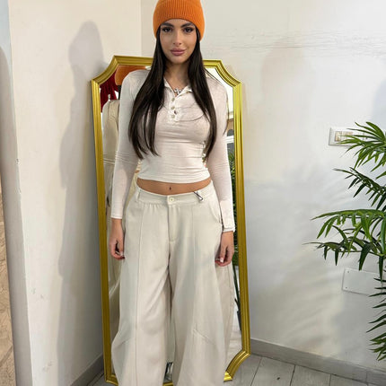 MAGLIA SEMIVELTA BOTTONI