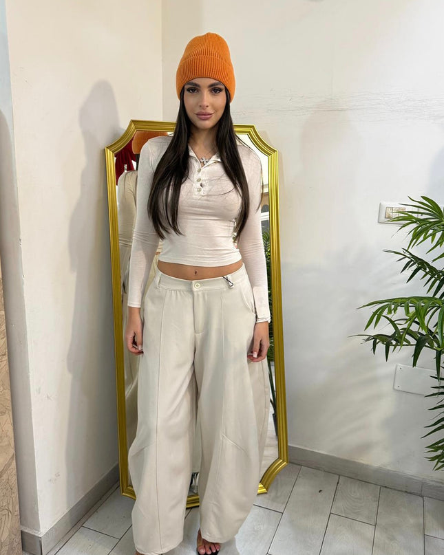 MAGLIA SEMIVELTA BOTTONI